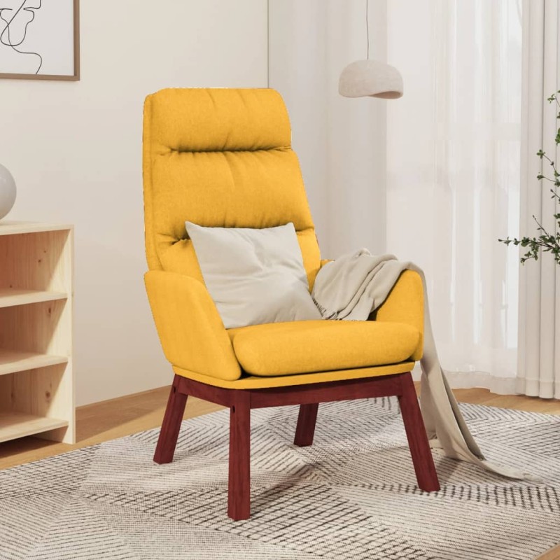 vidaXL Sillón de relax de tela amarillo mostaza vidaXL Sillón de relax de tela amarillo mostaza