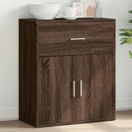 vidaXL Aparador de madera de ingeniería marrón roble 60x31x70 cm