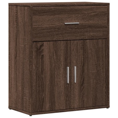 vidaXL Aparador de madera de ingeniería marrón roble 60x31x70 cm
