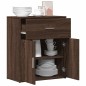 vidaXL Aparador de madera de ingeniería marrón roble 60x31x70 cm