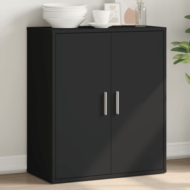 vidaXL Aparador de madera de ingeniería negro 60x31x70 cm vidaXL Aparador de madera de ingeniería negro 60x31x70 cm
