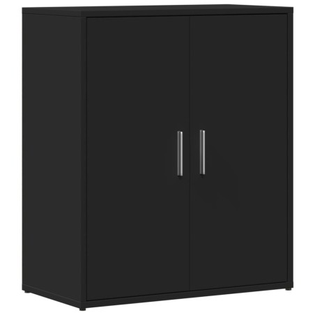 vidaXL Aparador de madera de ingeniería negro 60x31x70 cm
