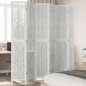 vidaXL Biombo separador de 6 paneles madera maciza Paulownia blanco vidaXL Biombo separador de 6 paneles madera maciza Paulownia blanco