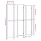 vidaXL Biombo separador de 6 paneles madera maciza Paulownia blanco vidaXL Biombo separador de 6 paneles madera maciza Paulownia blanco