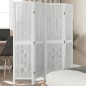vidaXL Biombo separador de 4 paneles madera maciza Paulownia blanco vidaXL Biombo separador de 4 paneles madera maciza Paulownia blanco