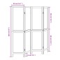 vidaXL Biombo separador de 4 paneles madera maciza Paulownia blanco vidaXL Biombo separador de 4 paneles madera maciza Paulownia blanco