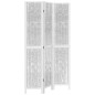 vidaXL Biombo separador de 3 paneles madera maciza Paulownia blanco vidaXL Biombo separador de 3 paneles madera maciza Paulownia blanco