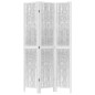 vidaXL Biombo separador de 3 paneles madera maciza Paulownia blanco vidaXL Biombo separador de 3 paneles madera maciza Paulownia blanco