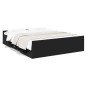 vidaXL Estructura cama con cajones madera ingeniería negra 160x200 cm