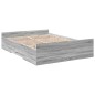 vidaXL Cama con cajones madera ingeniería gris Sonoma 120x190 cm vidaXL Cama con cajones madera ingeniería gris Sonoma 120x190 cm