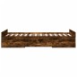 vidaXL Cama con cajones madera de ingeniería roble ahumado 100x200 cm vidaXL Cama con cajones madera de ingeniería roble ahumado 100x200 cm