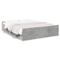 vidaXL Cama con cajones madera ingeniería gris hormigón 160x200 cm