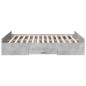 vidaXL Cama con cajones madera ingeniería gris hormigón 160x200 cm