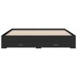 vidaXL Estructura cama con cajones madera ingeniería negra 180x200 cm