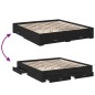 vidaXL Estructura cama con cajones madera ingeniería negra 180x200 cm