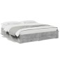 vidaXL Cama con cajones madera ingeniería gris hormigón 180x200 cm vidaXL Cama con cajones madera ingeniería gris hormigón 180x200 cm