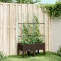 vidaXL Jardinera con enrejado PP marrón 80x40x142,5 cm vidaXL Jardinera con enrejado PP marrón 80x40x142,5 cm