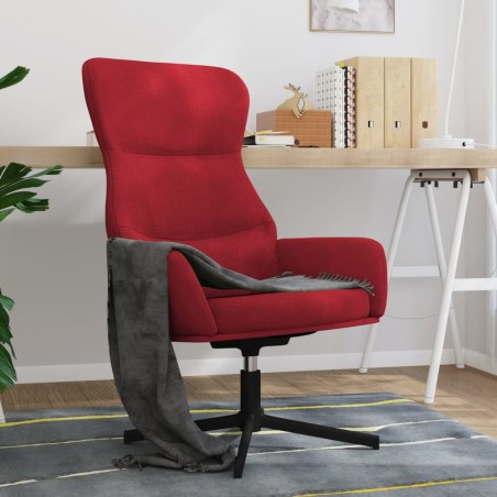 vidaXL Silla de relajación de terciopelo rojo vino tinto