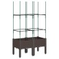 vidaXL Jardinera con enrejado PP marrón 80x40x142,5 cm vidaXL Jardinera con enrejado PP marrón 80x40x142,5 cm