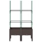 vidaXL Jardinera con enrejado PP marrón 80x40x142,5 cm vidaXL Jardinera con enrejado PP marrón 80x40x142,5 cm