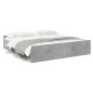 vidaXL Cama con cajones madera ingeniería gris hormigón 200x200 cm