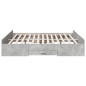 vidaXL Cama con cajones madera ingeniería gris hormigón 200x200 cm