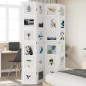 vidaXL Biombo separador de 4 paneles madera maciza Paulownia blanco vidaXL Biombo separador de 4 paneles madera maciza Paulownia blanco