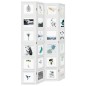 vidaXL Biombo separador de 4 paneles madera maciza Paulownia blanco vidaXL Biombo separador de 4 paneles madera maciza Paulownia blanco