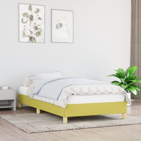 vidaXL Estructura de cama de tela verde 80x200 cm