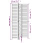 vidaXL Biombo separador de 3 paneles madera maciza Paulownia blanco vidaXL Biombo separador de 3 paneles madera maciza Paulownia blanco