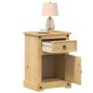 vidaXL Mesita de noche Corona madera maciza de pino 45x35x64 cm vidaXL Mesita de noche Corona madera maciza de pino 45x35x64 cm