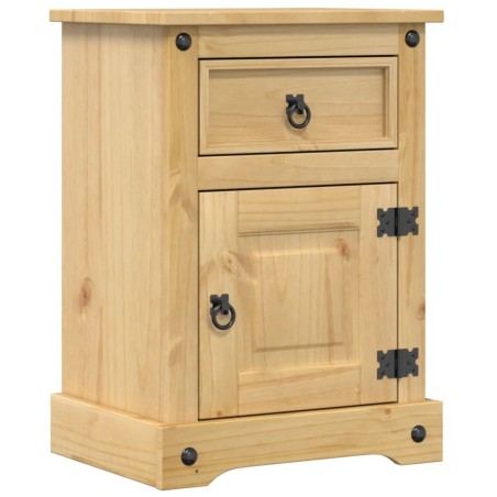 vidaXL Mesita de noche Corona madera maciza de pino 45x35x64 cm