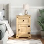 vidaXL Mesita de noche Corona madera maciza de pino 45x35x64 cm vidaXL Mesita de noche Corona madera maciza de pino 45x35x64 cm