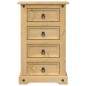 vidaXL Mesita de noche Corona madera maciza de pino 53x39x84 cm vidaXL Mesita de noche Corona madera maciza de pino 53x39x84 cm
