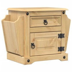 vidaXL Mesita de noche Corona madera maciza de pino 45x35x47,5 cm