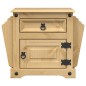 vidaXL Mesita de noche Corona madera maciza de pino 45x35x47,5 cm