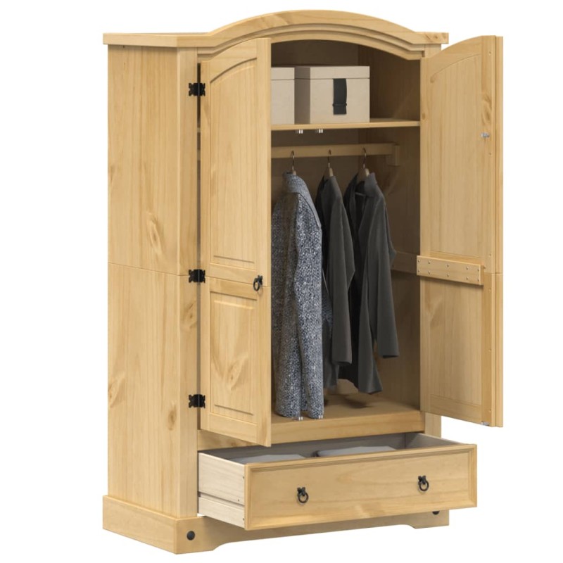 vidaXL Armario Corona madera maciza de pino 101x52x170 cm vidaXL Armario Corona madera maciza de pino 101x52x170 cm