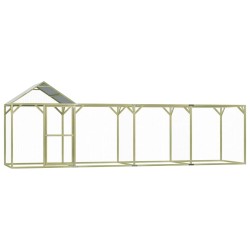 vidaXL Jaula gallinero madera impregnada pino y acero 6x1,5x2 m