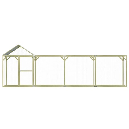 vidaXL Jaula gallinero madera impregnada pino y acero 6x1,5x2 m