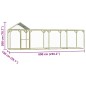 vidaXL Jaula gallinero madera impregnada pino y acero 6x1,5x2 m vidaXL Jaula gallinero madera impregnada pino y acero 6x1,5x2 m