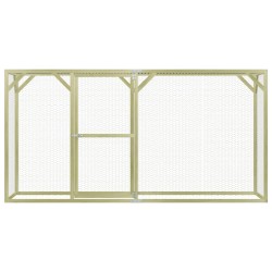vidaXL Jaula gallinero madera impregnada pino y acero 3x1,5x1,5 m
