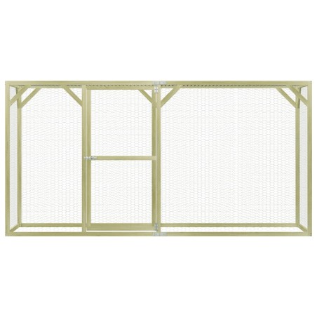 vidaXL Jaula gallinero madera impregnada pino y acero 3x1,5x1,5 m