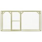 vidaXL Jaula gallinero madera impregnada pino y acero 3x1,5x1,5 m