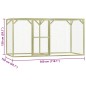 vidaXL Jaula gallinero madera impregnada pino y acero 3x1,5x1,5 m