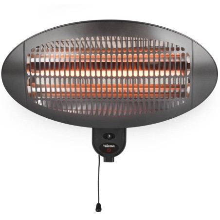 Tristar Calefactor de patio para pared cuarzo negro KA-5286 2000 W 