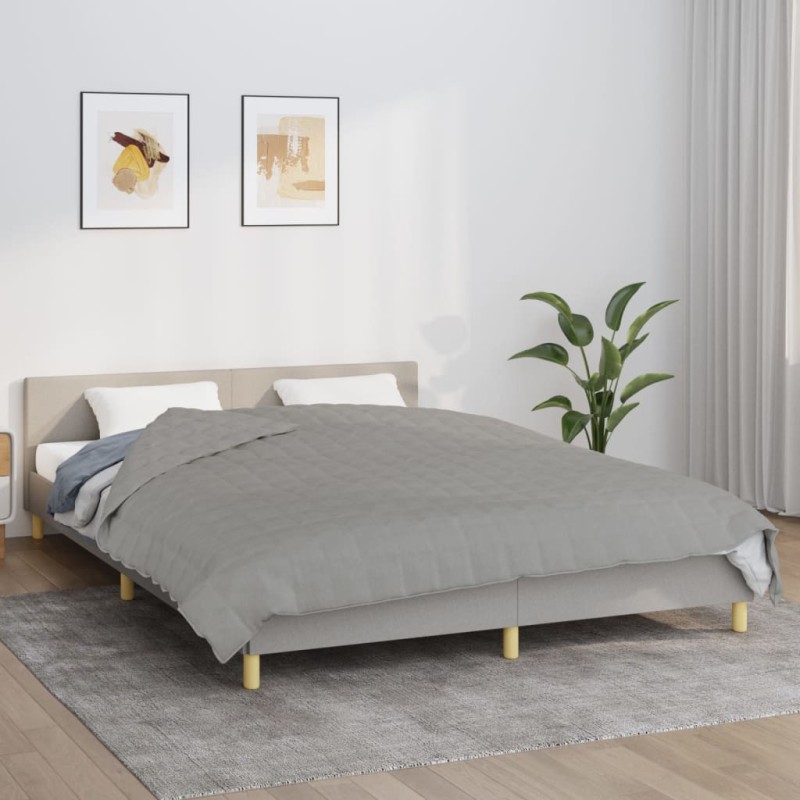 vidaXL Manta con peso tela gris 200x230 cm 13 kg vidaXL Manta con peso tela gris 200x230 cm 13 kg