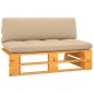 vidaXL Sofá central palets jardín madera pino impregnada marrón miel vidaXL Sofá central palets jardín madera pino impregnada marrón miel