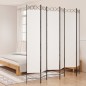 vidaXL Biombo divisor de 6 paneles de tela blanco 240x220 cm vidaXL Biombo divisor de 6 paneles de tela blanco 240x220 cm