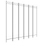 vidaXL Biombo divisor de 6 paneles de tela blanco 240x220 cm vidaXL Biombo divisor de 6 paneles de tela blanco 240x220 cm