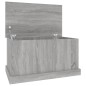 vidaXL Baúl almacenaje madera contrachapada gris sonoma 70x40x38 cm vidaXL Baúl almacenaje madera contrachapada gris sonoma 70x40x38 cm